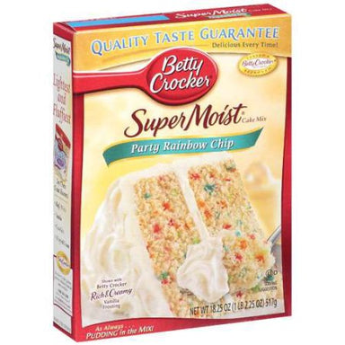 Betty Crocker Super Moist Rainbow Chip Cake Mix (432g) - A Taste of the States
