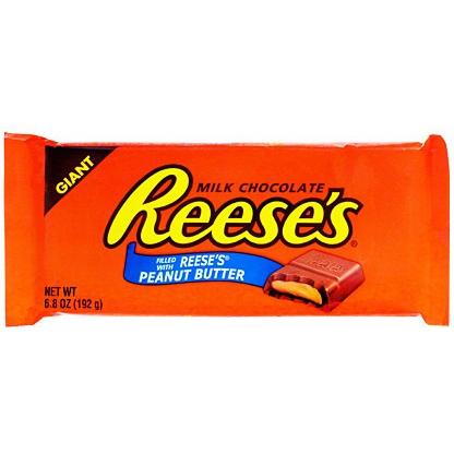 Giant Reese's Milk Chocolate Peanut Butter Bar (192g) - A Taste of the States