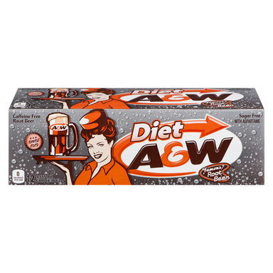 A&W Diet Root Beer Fridge pack (12 x 12fl.oz cans) - A Taste of the States