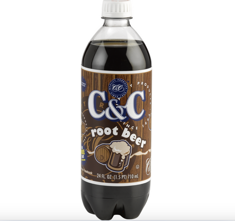 C&C Root Beer Soda (24fl.oz) - A Taste of the States