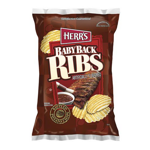 Herr's Baby Back Ribs Potato Chips (6.5oz) 184g - A Taste of the States
